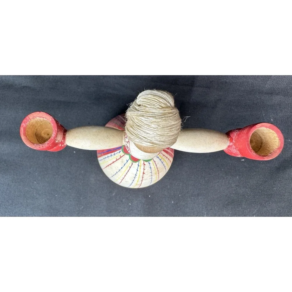 Vintage Swedish Candlestick Holder  Helmslojden Boras Sweden Hand Painted